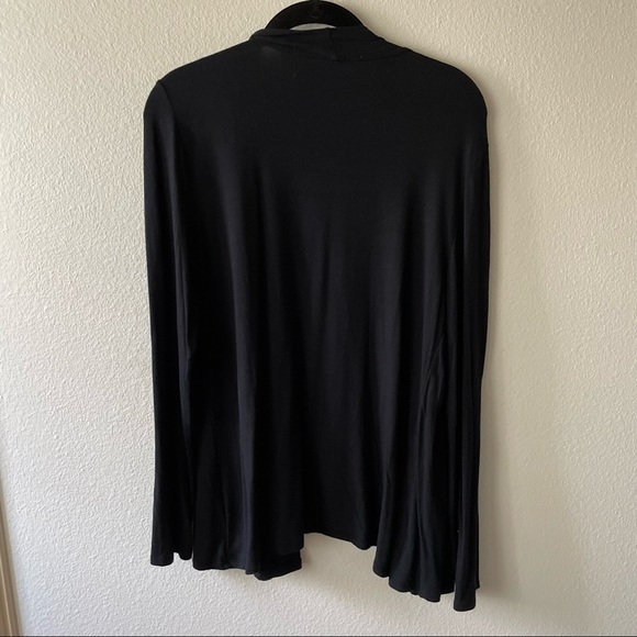 Tahari Black Long Sleeve Open Front Cardigan - Picture 4 of 4